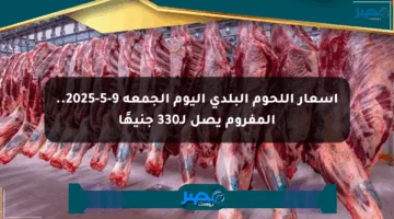 أسعار اللحوم البلدي اليوم الجمعة 9-5-2025.. المفروم يصل لـ330 جنيهًا